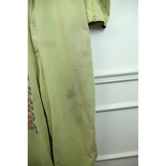 Vintage Jumpsuit Pit Crew Coveralls Panama Budweiser Cargo Ship? USA Made Worn - Picture 5 of 15